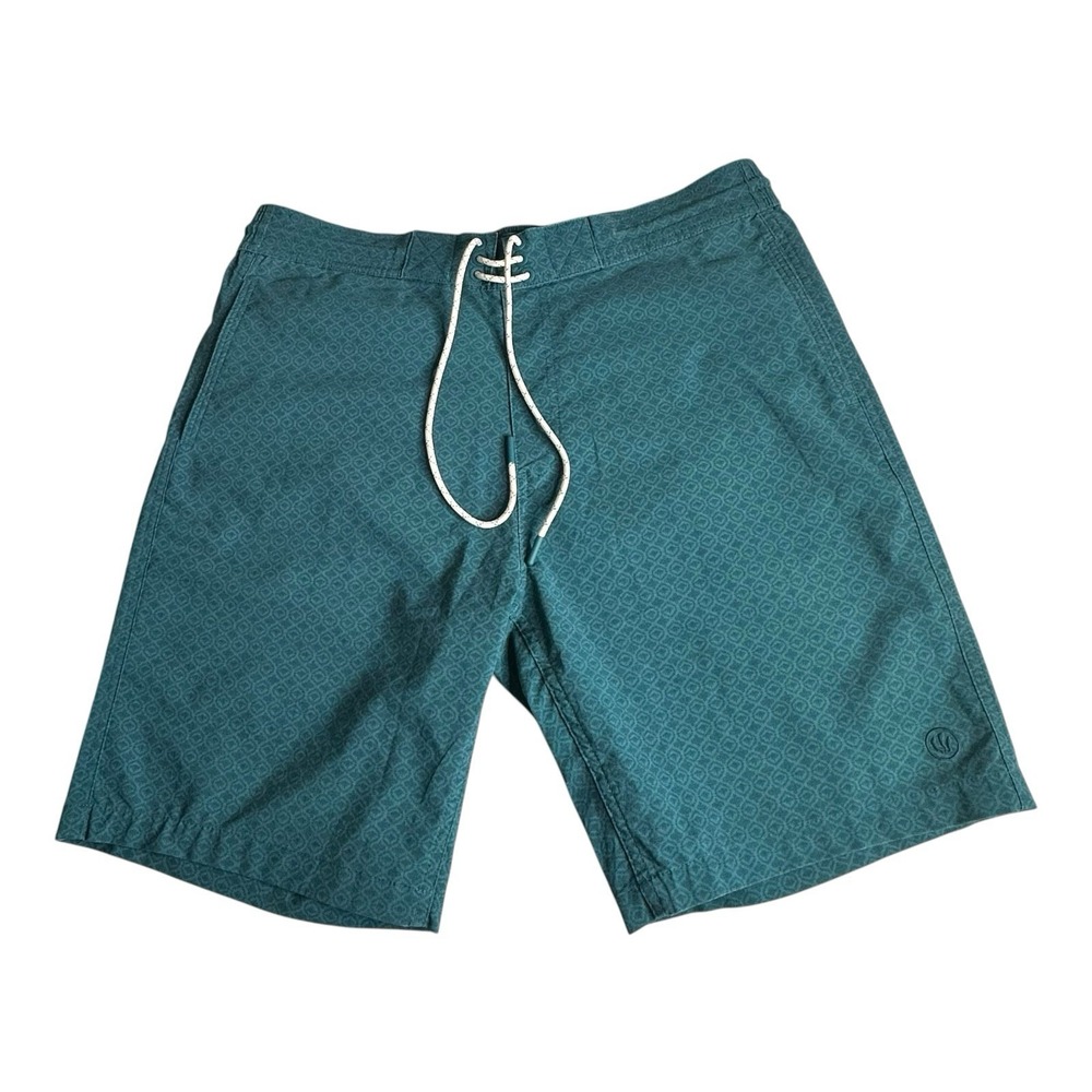 NWT Fat Face Shorts Mens ‎ Green Cotton Flat Front Chino Size XL